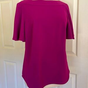 Trina Turk Ladies Short Sleeve Top in Magenta shade - size M